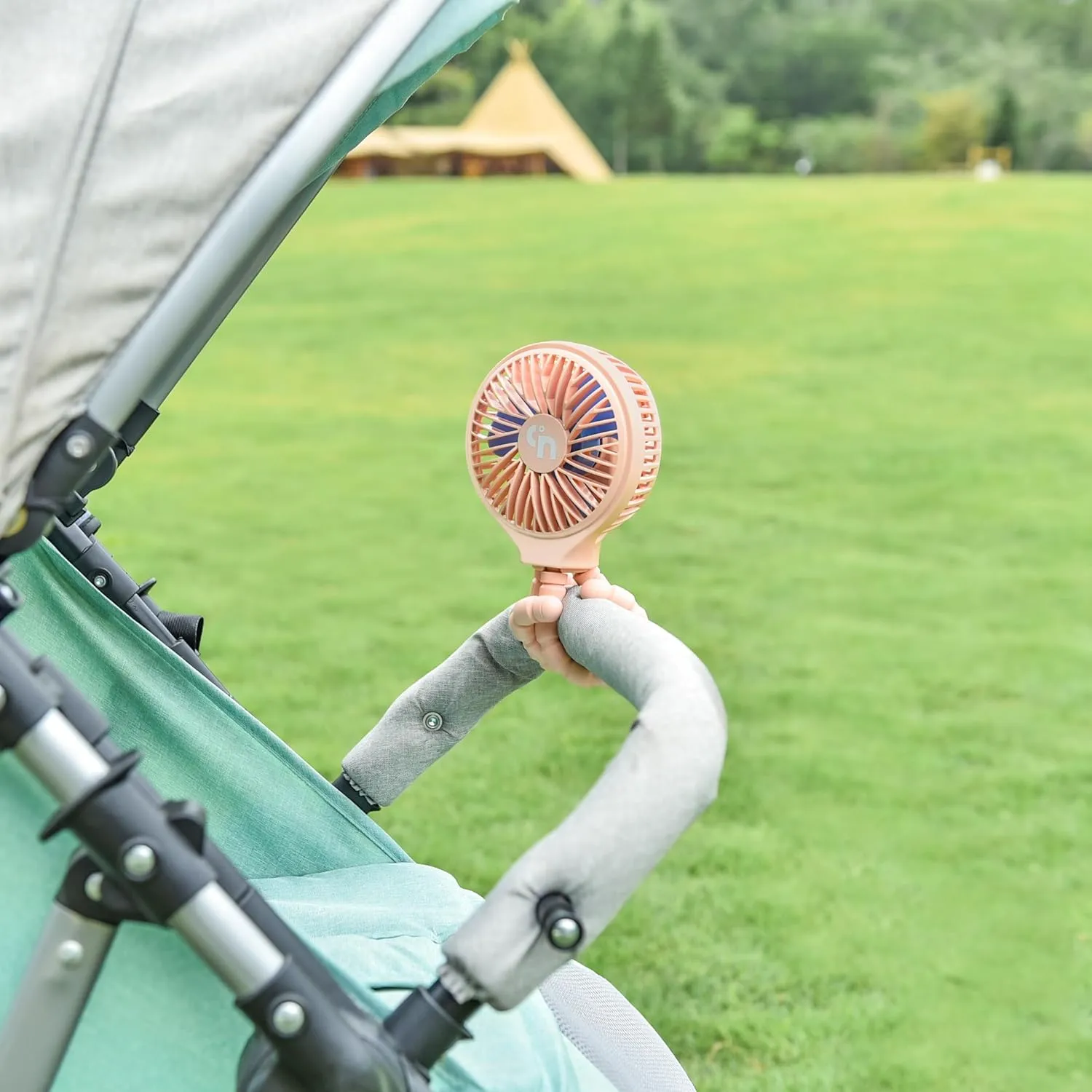 HomeLifairy Portable Stroller Fan, USB or Rechargeable Battery Operated with 3 Speeds and 360Rotate, Cooling Clip On for Baby Crib Travel Car Seat Pink