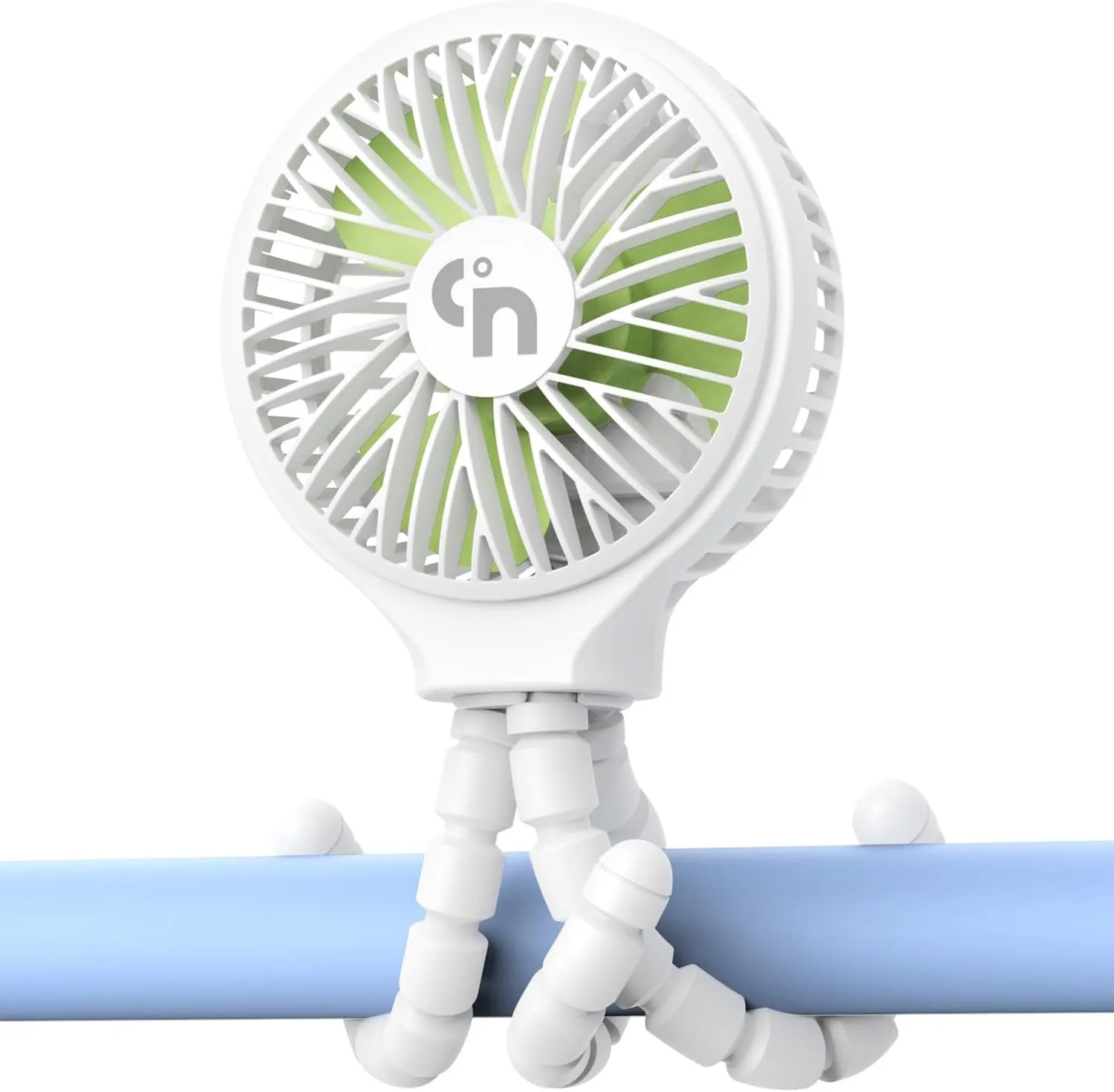 HomeLifairy Portable Stroller Fan, USB or Rechargeable Battery Operated with 3 Speeds and 360Rotate, Cooling Clip On for Baby Crib Travel Car Seat White 360-degree rotating fan for home use