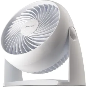 Honeywell HT-904 TurboForce Tabletop Air Circulator Fan, Small, White  Quiet Personal Fan for Home or Office, 3 Speeds and 90 Degree Pivoting Head USB desktop fan for workspace