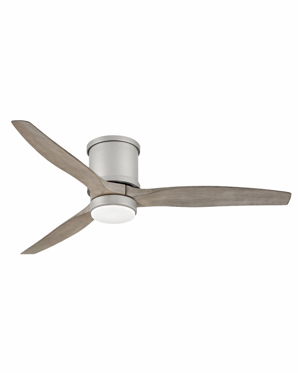 Hover Flush 52"Ceiling Fan Brushed Nickel hugger fans for rooms with low ceilings