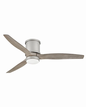 Hover Flush 52"Ceiling Fan Brushed Nickel hugger fans for rooms with low ceilings
