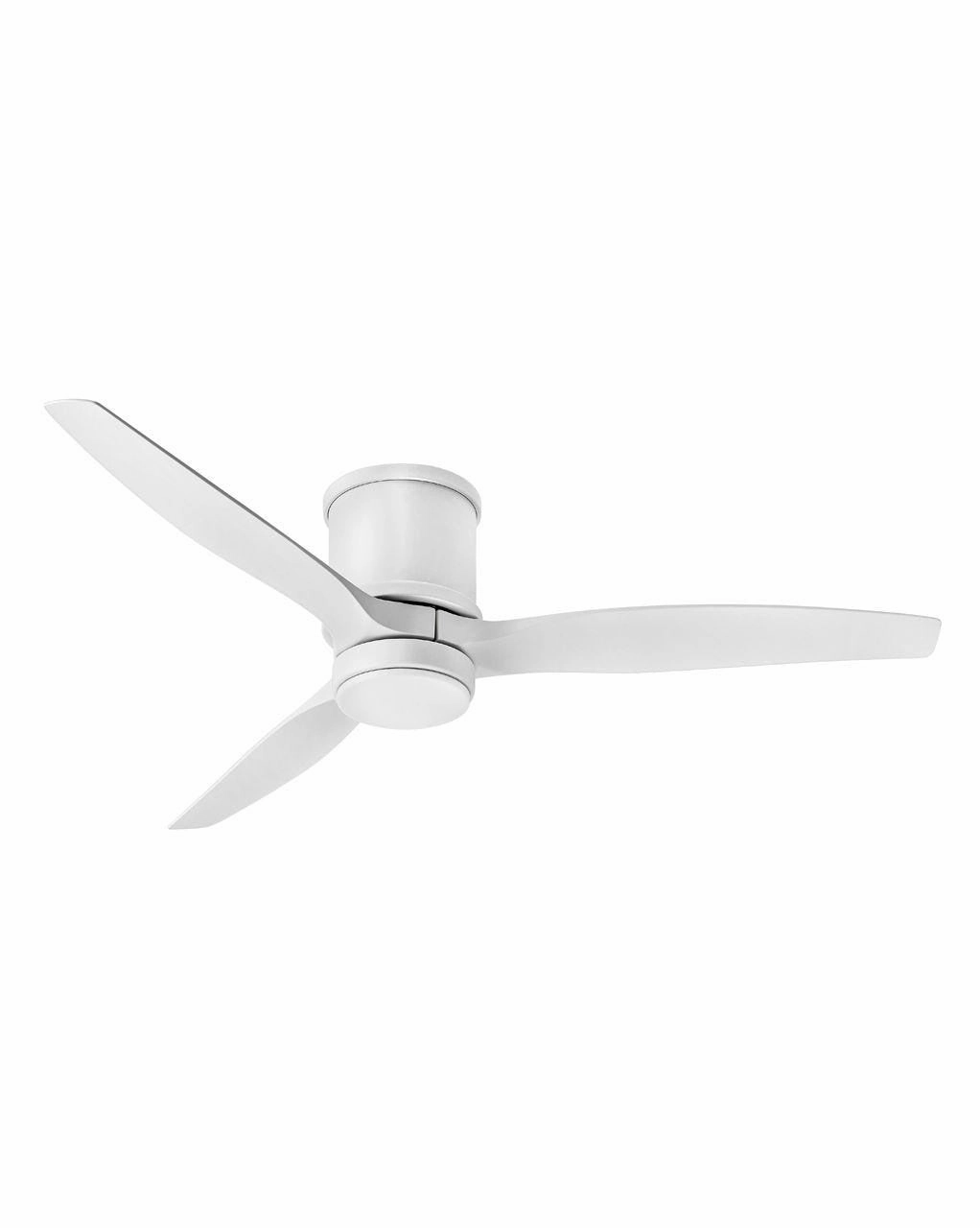 Hover Flush 52"Ceiling Fan Matte White space-saving huggers with modern style