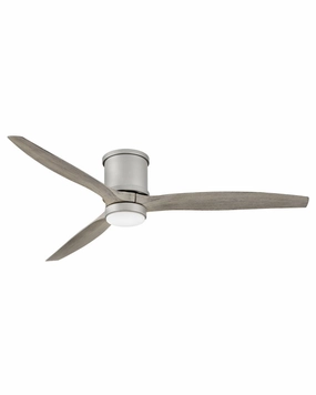 Hover Flush 60"Ceiling Fan Brushed Nickel hugger fans for rooms with low ceilings
