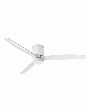 Hover Flush 60"Ceiling Fan Matte White space-saving huggers with modern style