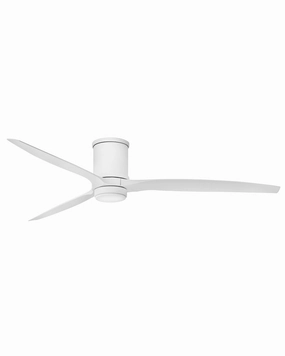 Hover Flush 72"Ceiling Fan Matte White space-saving huggers with modern style