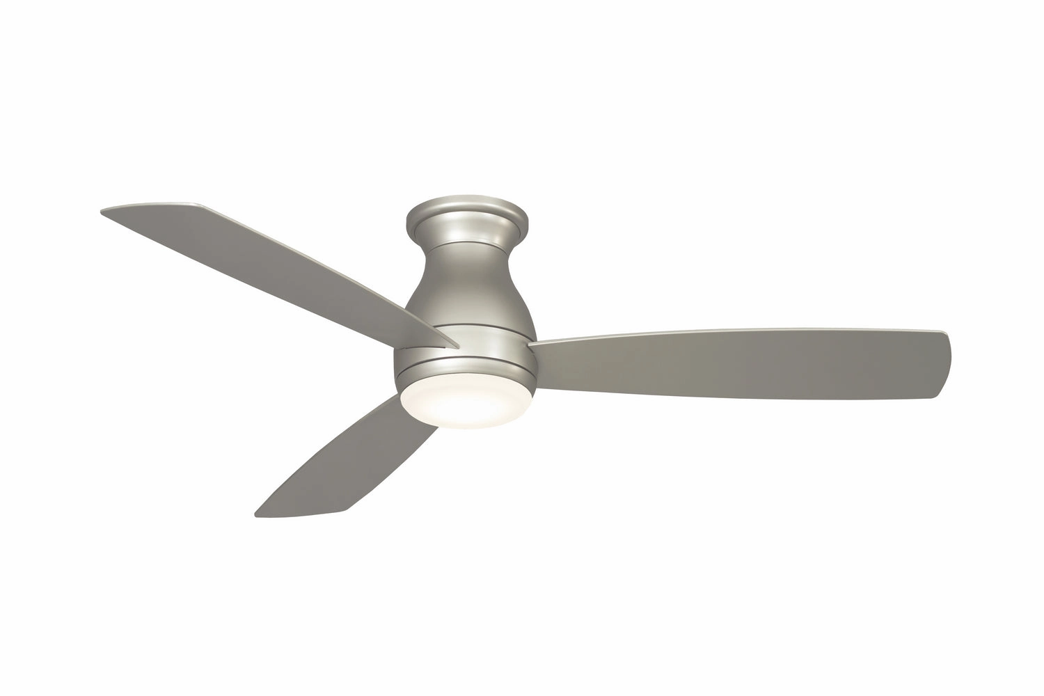 Hugh 52 52"Ceiling Fan Brushed Nickel hugger fans for rooms with low ceilings