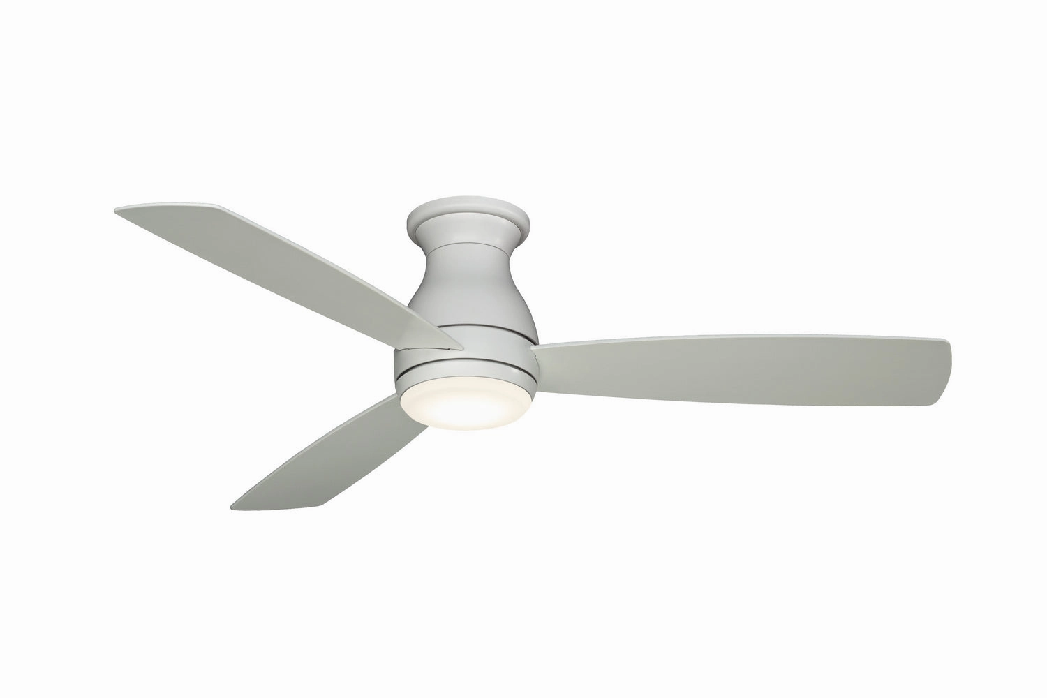 Hugh 52 52"Ceiling Fan Matte White hugger fans for rooms with low ceilings