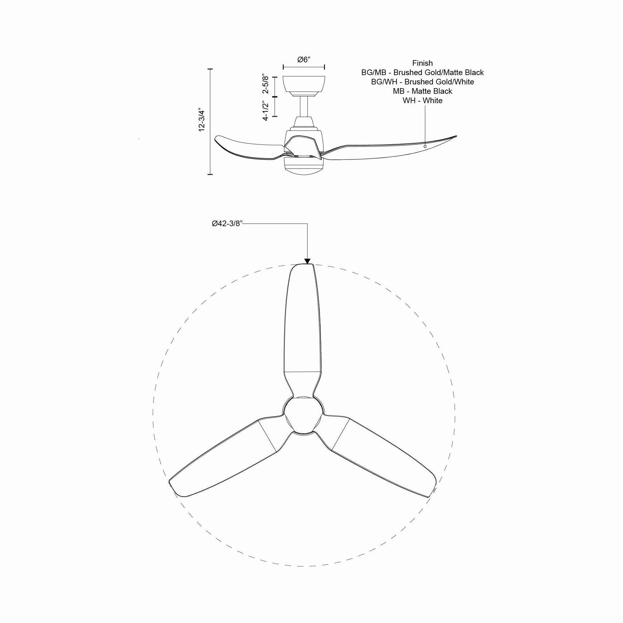 Hugo 42" Ceiling Fan