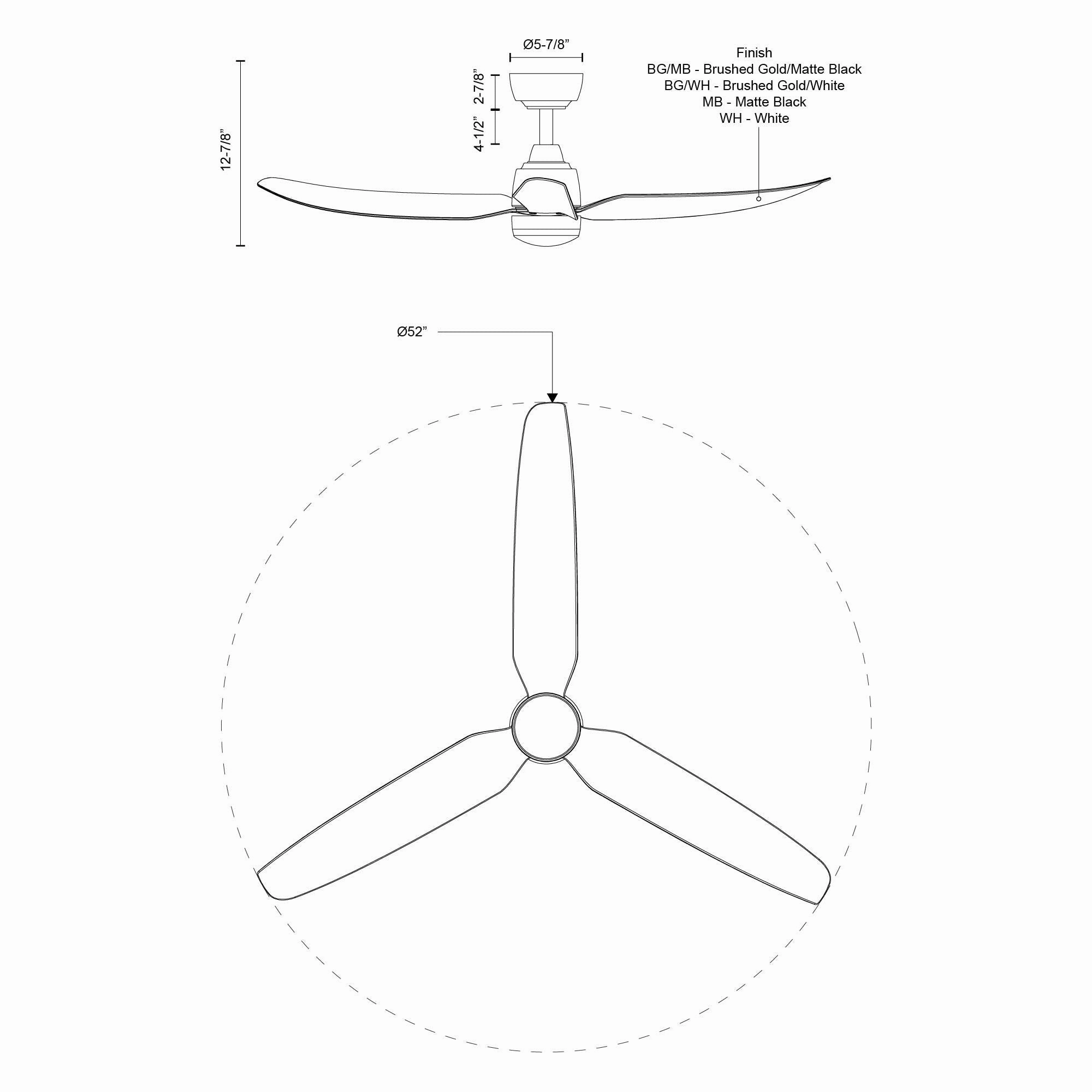 Hugo 52" Ceiling Fan