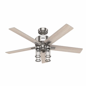 Hunter Astwood II | Ceiling Fan with 9W A19 & Integrated Control System - Handheld quiet indoor fans for bedrooms and offices