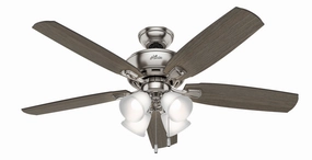 Hunter Fan Amberlin 52" Pull Chain Ceiling Fan with 28W LED Light Kit Modern ceiling fan for home cooling