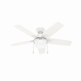 Hunter Fan Anisten Pull Chain Ceiling Fan with 13W LED Modern ceiling fan for home cooling