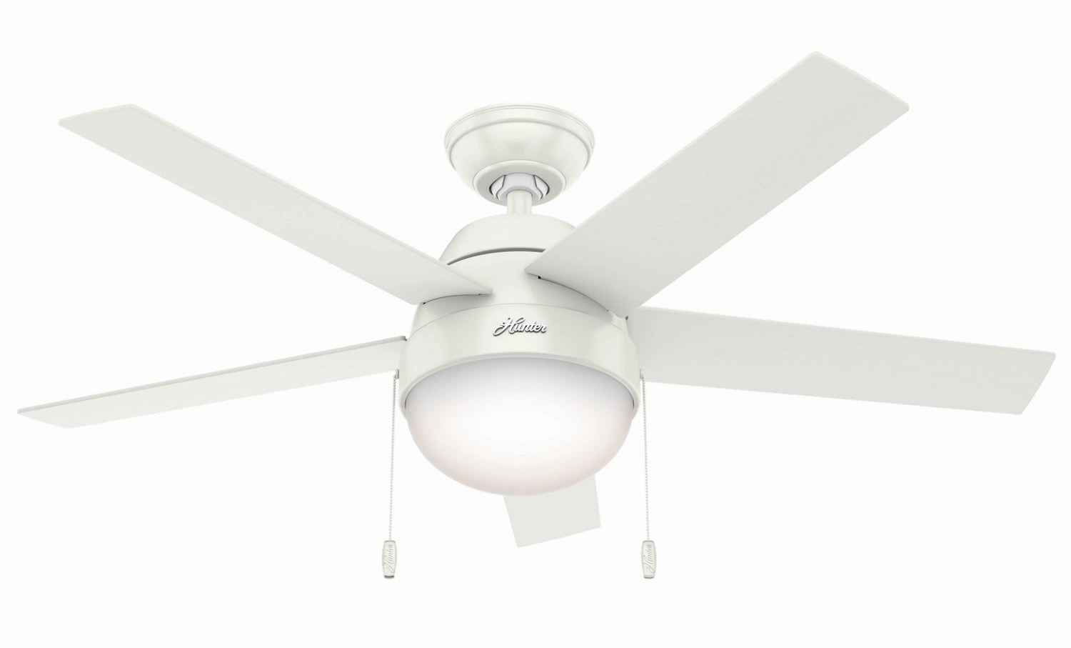 Hunter Fan Anslee Pull Chain Ceiling Fan with 18W LED Modern ceiling fan for home cooling