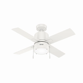 Hunter Fan Beck Pull Chain Ceiling Fan with 18W LED powerful indoor fans for whole-room cooling