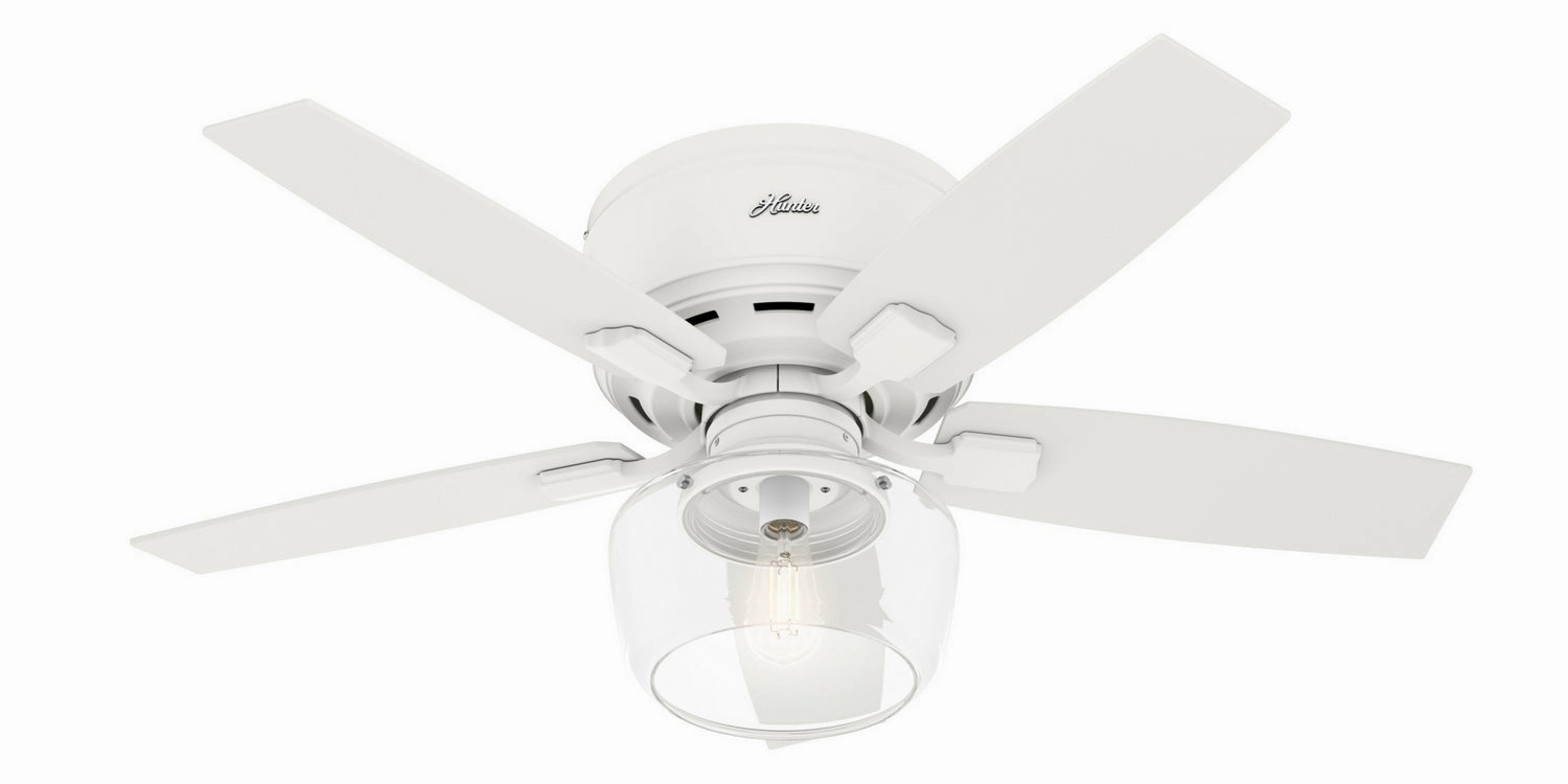 Hunter Fan Bennett Flushmount Ceiling Fan with 5W LED and Remote Modern ceiling fan for home cooling