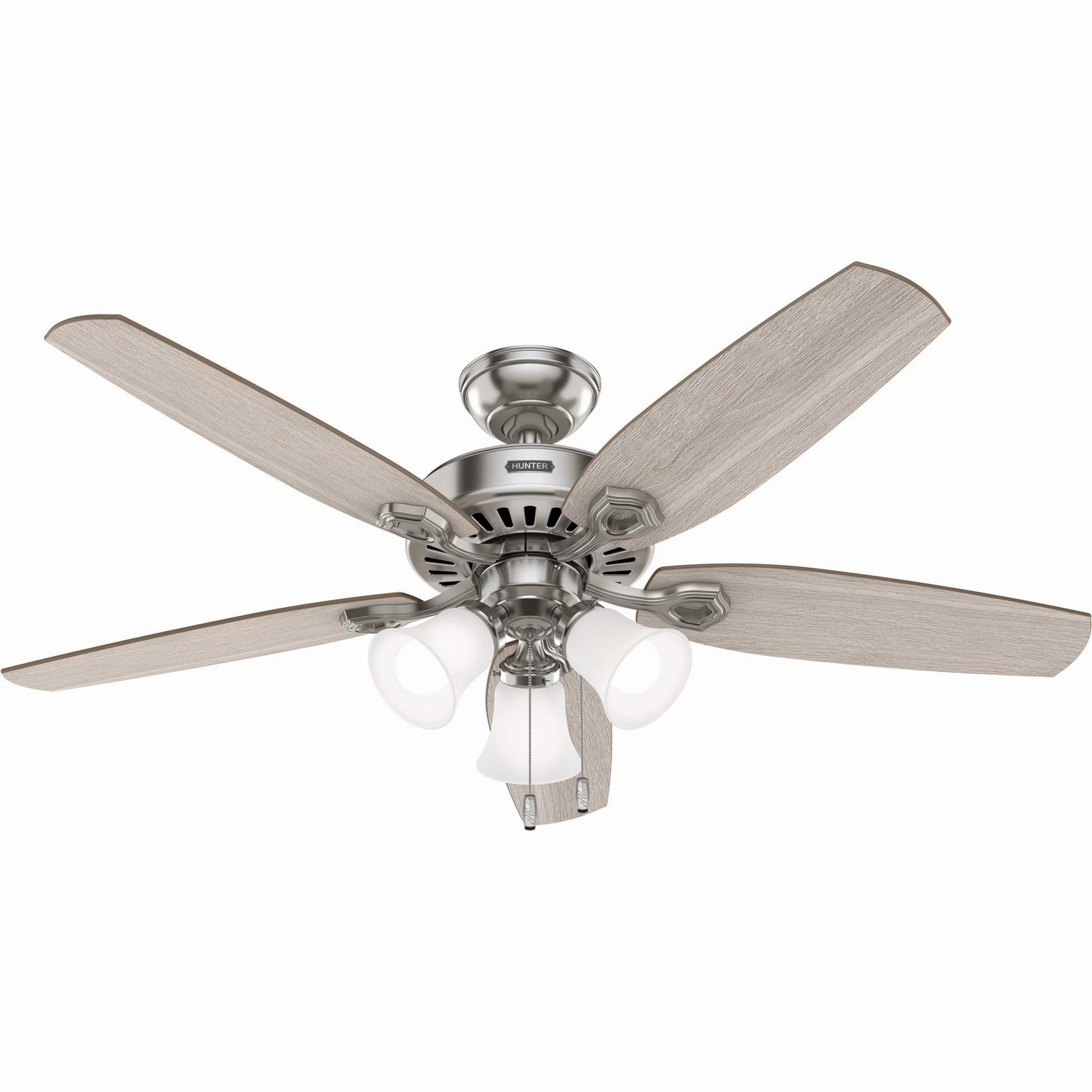 Hunter Fan Builder Plus 52" Pull Chain DC Ceiling Fan with 21W LED Modern ceiling fan for home cooling