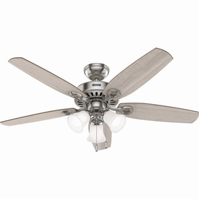 Hunter Fan Builder Plus 52" Pull Chain DC Ceiling Fan with 21W LED Modern ceiling fan for home cooling
