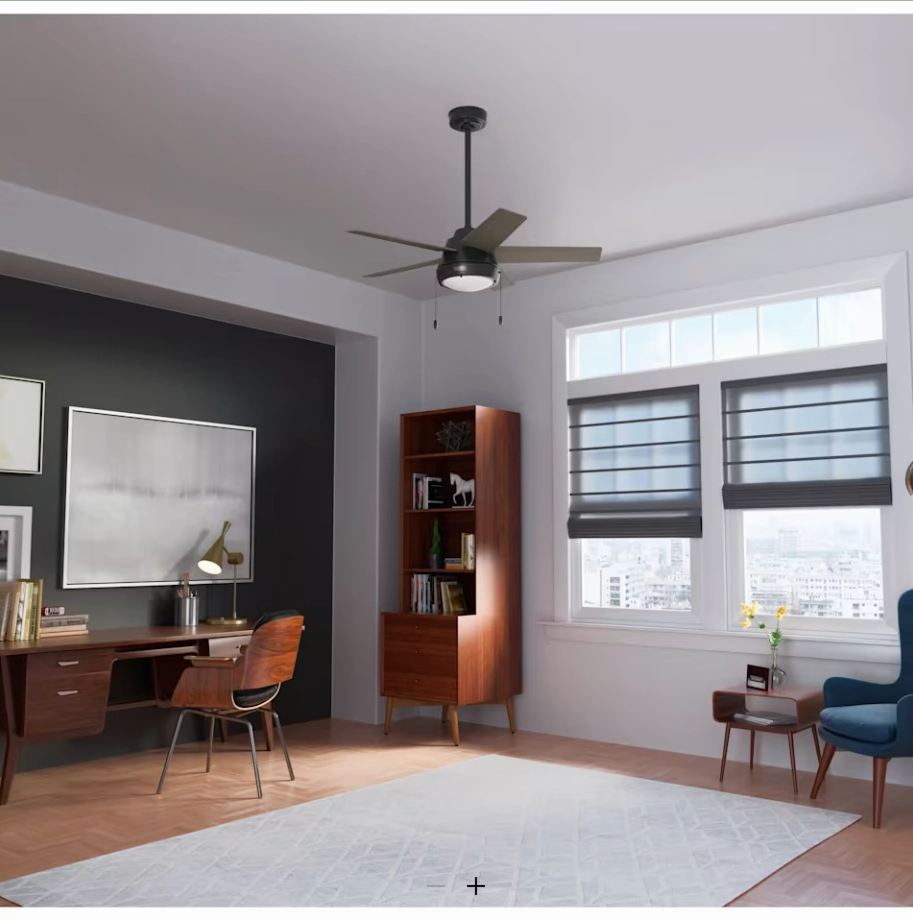 Hunter Fan Burroughs 44" Pull Chain Ceiling Fan with 18W LED