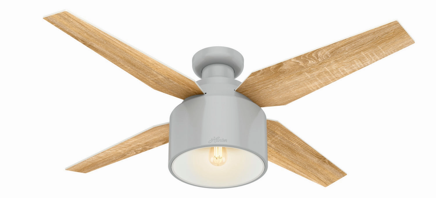 Hunter Fan Cranbrook 52" Mid Century Modern Flushmount Ceiling Fan with 5W LED and Remote