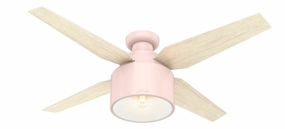 Hunter Fan Cranbrook 52" Mid Century Modern Flushmount Ceiling Fan with 5W LED and Remote Energy-efficient ceiling fan with remote