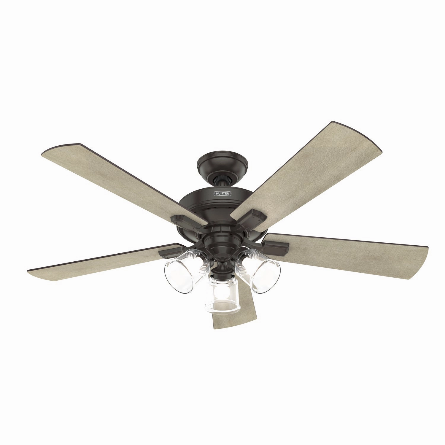 Hunter Fan Crestfield 52" Ceiling Fan with 21W LED and Remote Modern ceiling fan for home cooling