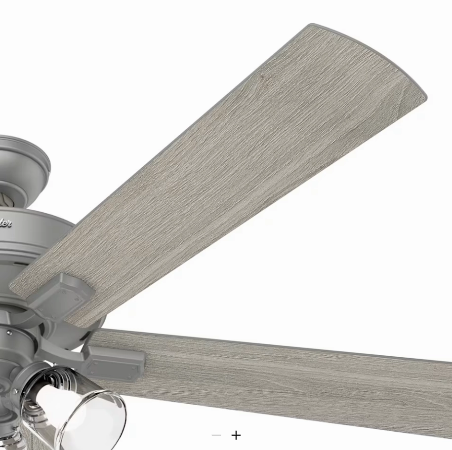 Hunter Fan Crestfield Pull Chain Flushmount Ceiling Fan with 18W LED