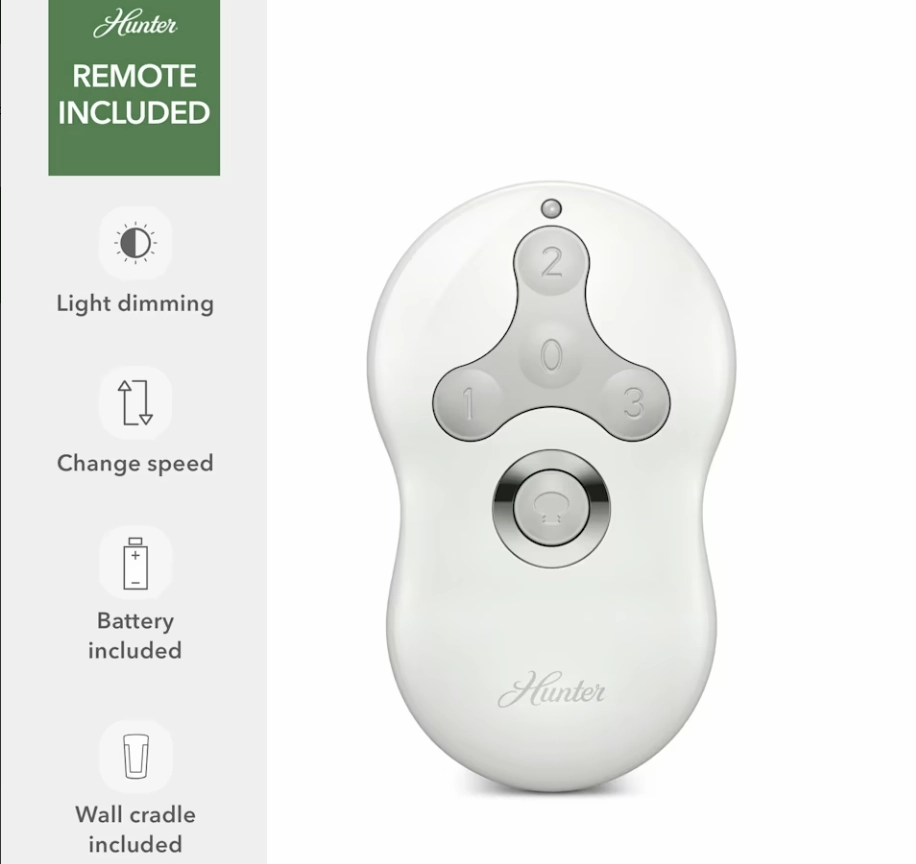 Hunter Fan Dempsey 52" Flushmount Ceiling Fan with Remote