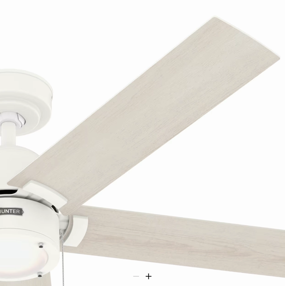 Hunter Fan Erling Pull Chain Ceiling Fan with 18W LED