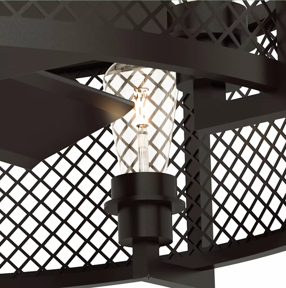 Hunter Fan Fennec 23" Fandelier Ceiling Fan with 21W LED and Wall Control in Noble Bronze