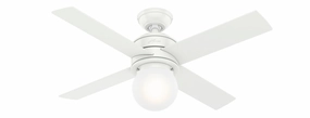 Hunter Fan Hepburn Ceiling Fan with 9W LED and Wall Control Modern ceiling fan for home cooling