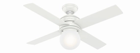 Hunter Fan Hepburn Ceiling Fan with 9W LED and Wall Control powerful indoor fans for whole-room cooling