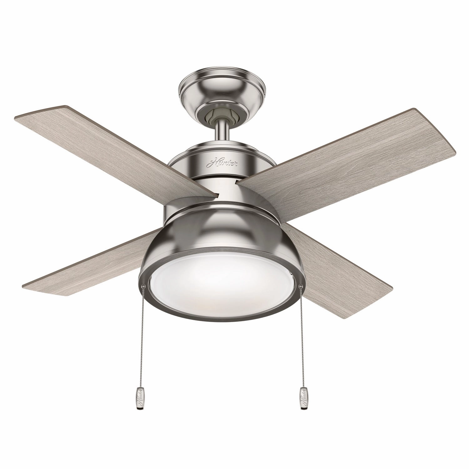 Hunter Fan Loki Pull Chain Ceiling Fan with 18W LED Modern ceiling fan for home cooling