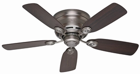Hunter Fan Low Profile IV 42" Indoor Flushmount Pull Chain Ceiling Fan Energy-efficient ceiling fan with remote