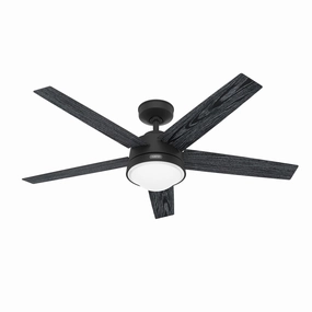 Hunter Fan Lykke 52" Indoor Ceiling Fan with 18W LED and Remote Modern ceiling fan for home cooling