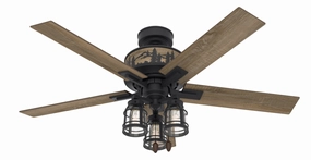 Hunter Fan Mt. Vista 52" Indoor Pull Chain Ceiling Fan with 10W LED adjustable indoor fans for better cooling