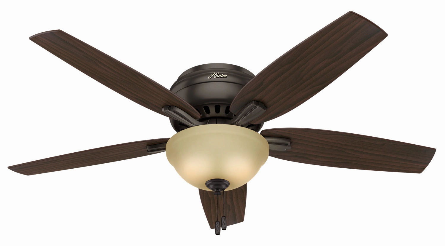 Hunter Fan Newsome Flushmount Pull Chain Ceiling Fan with 18W LED