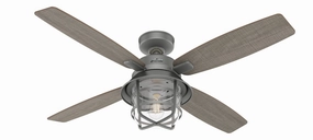 Hunter Fan Port Royale 52" Indoor/Outdoor Ceiling Fan with 7W LED and Remote adjustable indoor fans for cool airflow