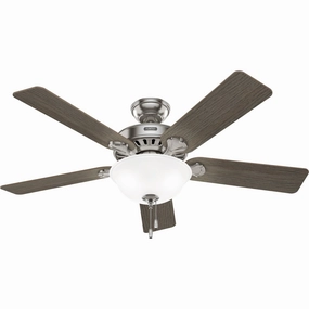 Hunter Fan Pro's Best 52" Indoor DC Pull Chain Ceiling Fan with 18W LED powerful indoor fans for whole-room cooling