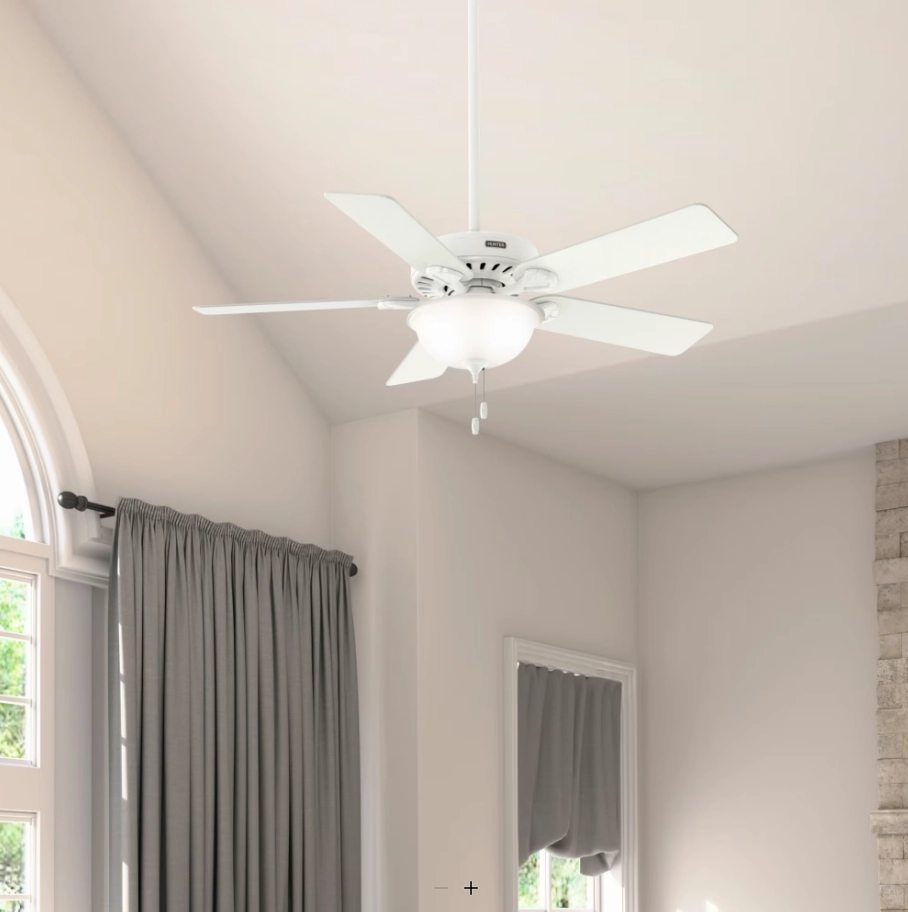 Hunter Fan Pro's Best 52" Indoor DC Pull Chain Ceiling Fan with 18W LED