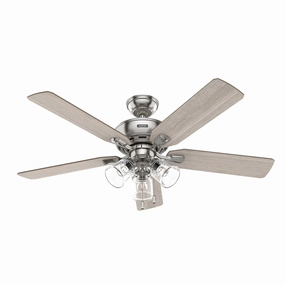 Hunter Fan Rosner 52" Indoor Pull Chain Ceiling Fan with 14W LED Modern ceiling fan for home cooling