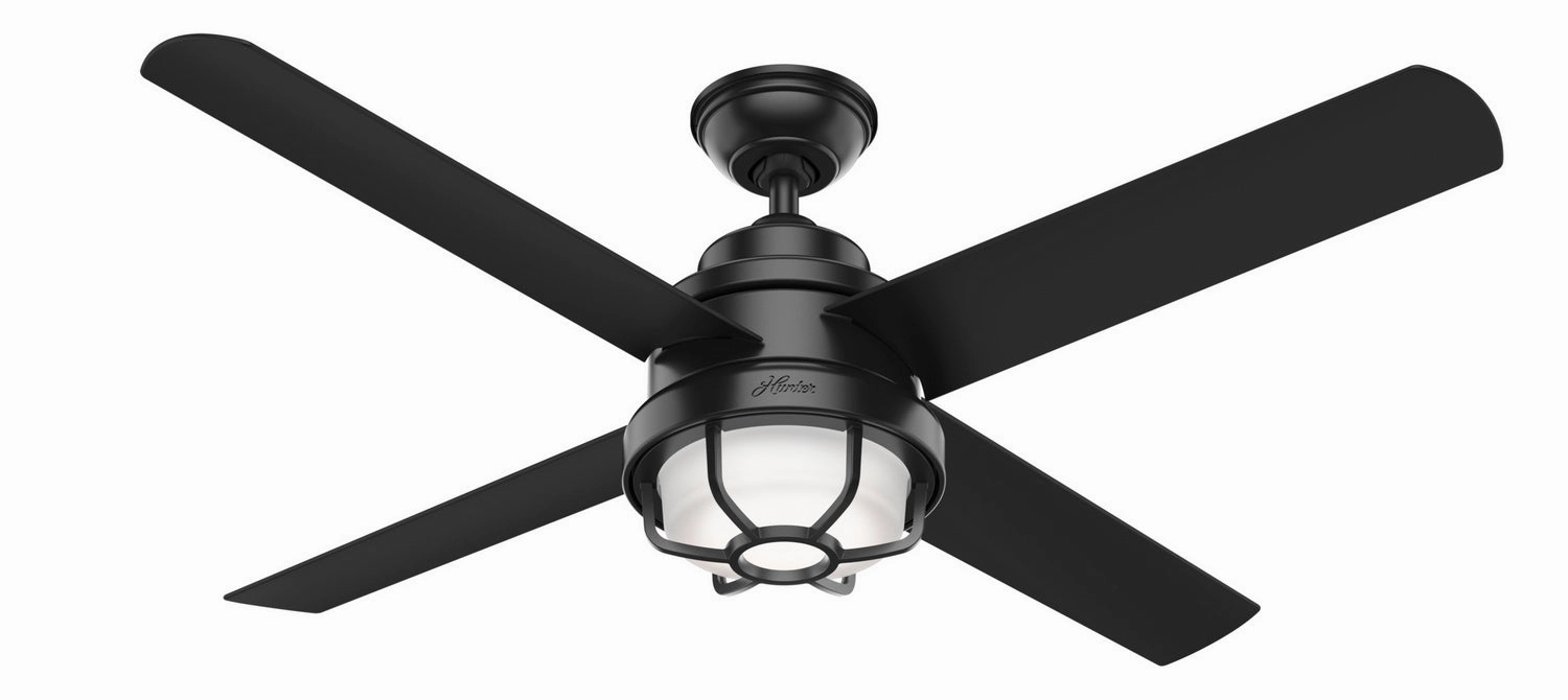 Hunter Fan Searow 54" Outdoor Ceiling Fan with 18W LED and Wall Control low-noise indoor fans for peaceful settings