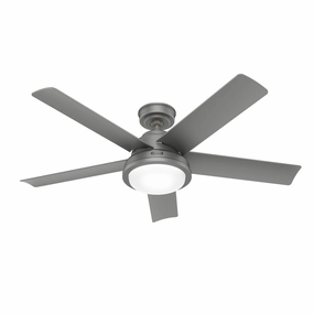 Hunter Fan Seawall 52" Outdoor Ceiling Fan with 20W LED with Wall Control low-noise indoor fans for peaceful settings