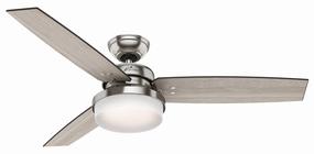 Hunter Fan Sentinel 52" Indoor Ceiling Fan with 18W LED Remote Modern ceiling fan for home cooling