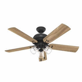 Hunter Fan Shady Grove 52" Indoor Pull Chain Ceiling Fan with 13W LED Modern ceiling fan for home cooling