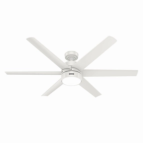 Hunter Fan Solaria Outdoor DC Ceiling Fan with LED and Wall Control Modern ceiling fan for home cooling