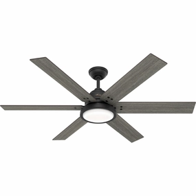 Hunter Fan Warrant 60" Indoor DC Ceiling Fan with LED and Wall Control compact indoor fans for apartment use