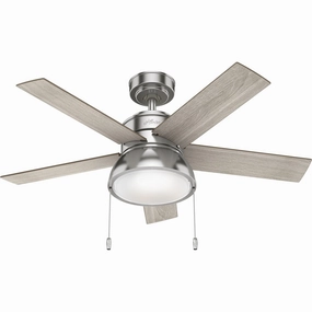 Hunter Lilliput | Ceiling Fan with 7W E26 & Pull Chain Energy-efficient ceiling fan with remote