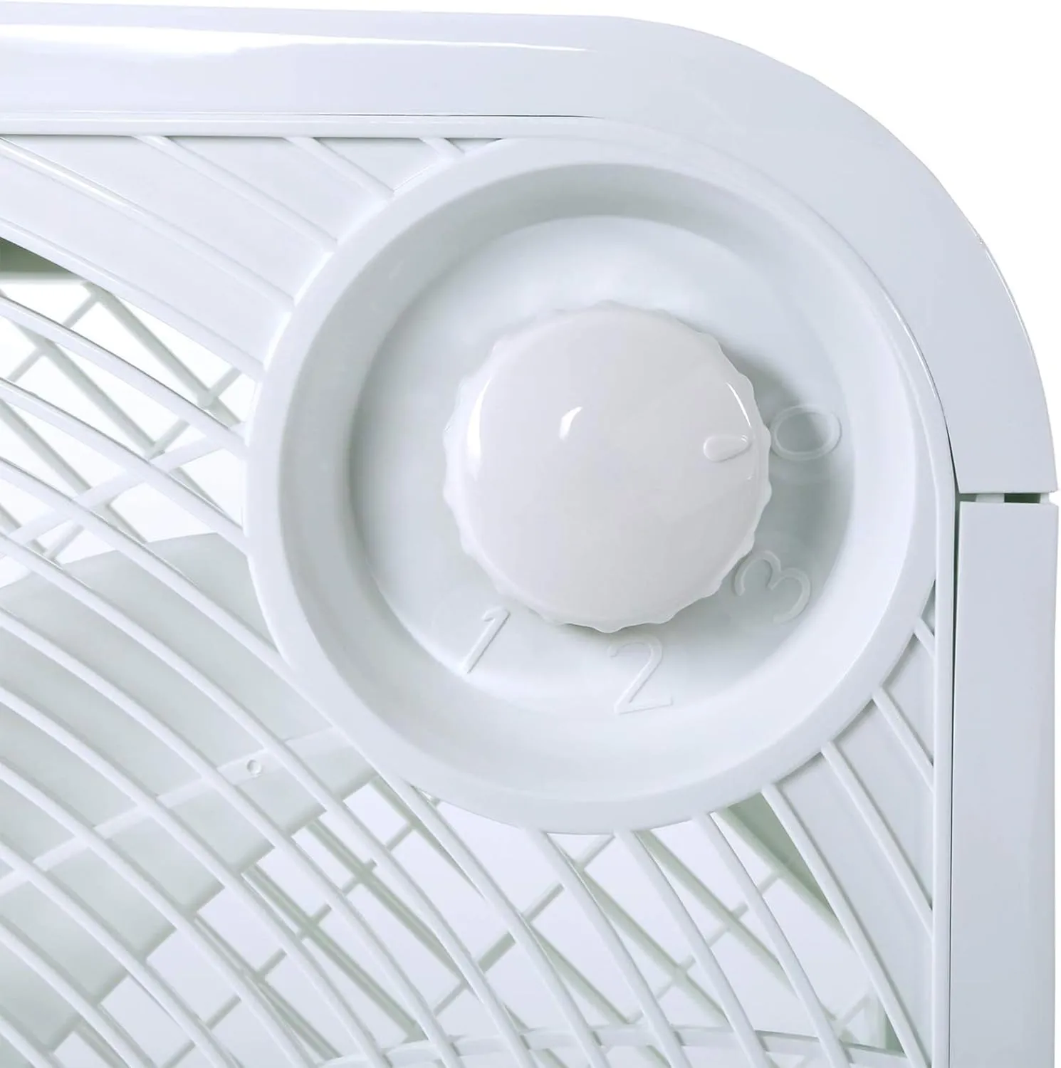 Hurricane Classic Floor Mount Box Fan w/ 3 Quiet Speeds, White, 20" - Corded Portable Electric Air Cooling Unit w/ Powerful 2400 CFM Airflow for Home, Garage, Office, Bedroom & Basement