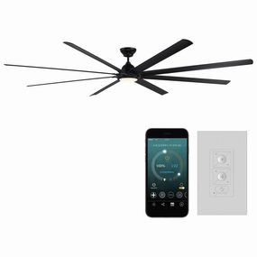 Hydra Indoor/Outdoor 8-Blade 120" Smart Ceiling Fan with LED Light Kit smart ceiling fans with voice control