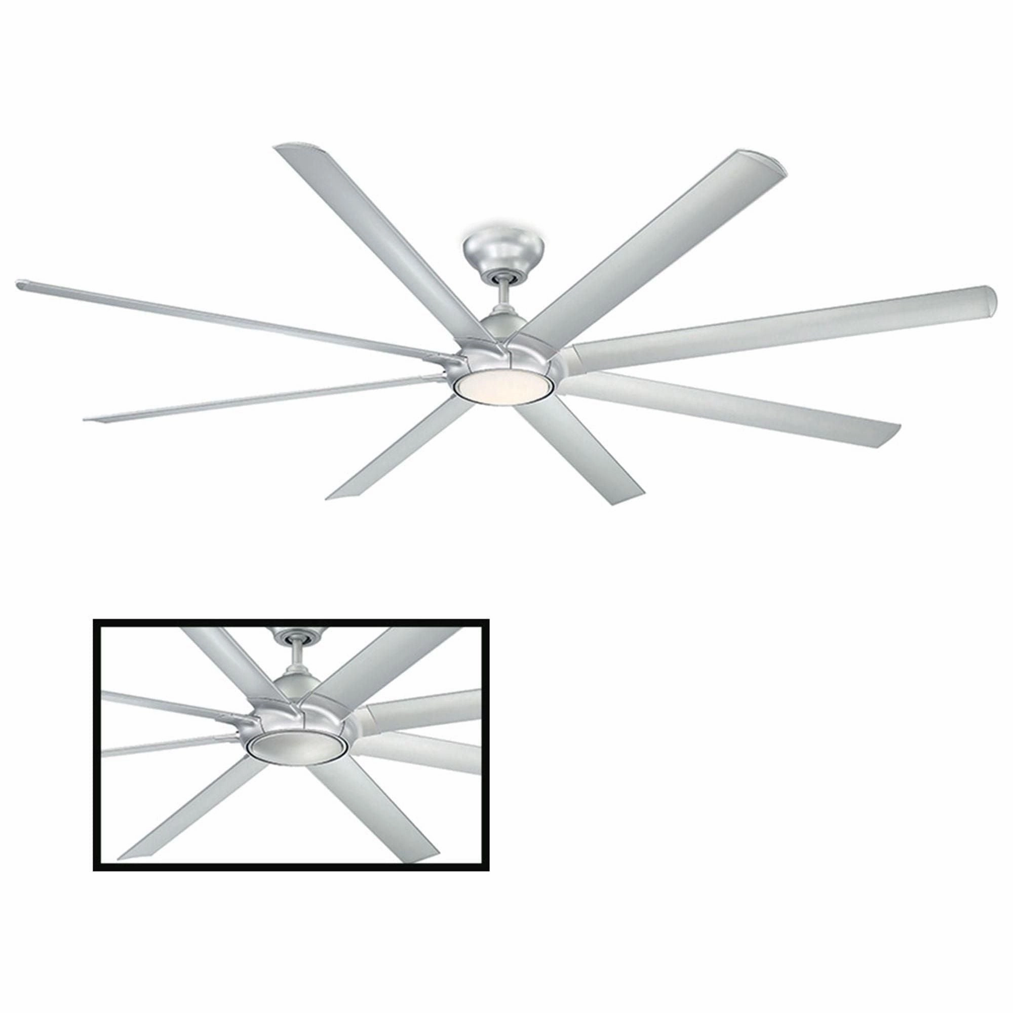 Hydra Indoor/Outdoor 8-Blade 96" Smart Ceiling Fan with LED Light Kit